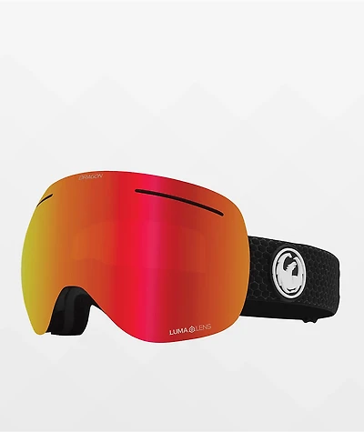 Dragon X1 Split Lumalens Red Ion Snowboard Goggles