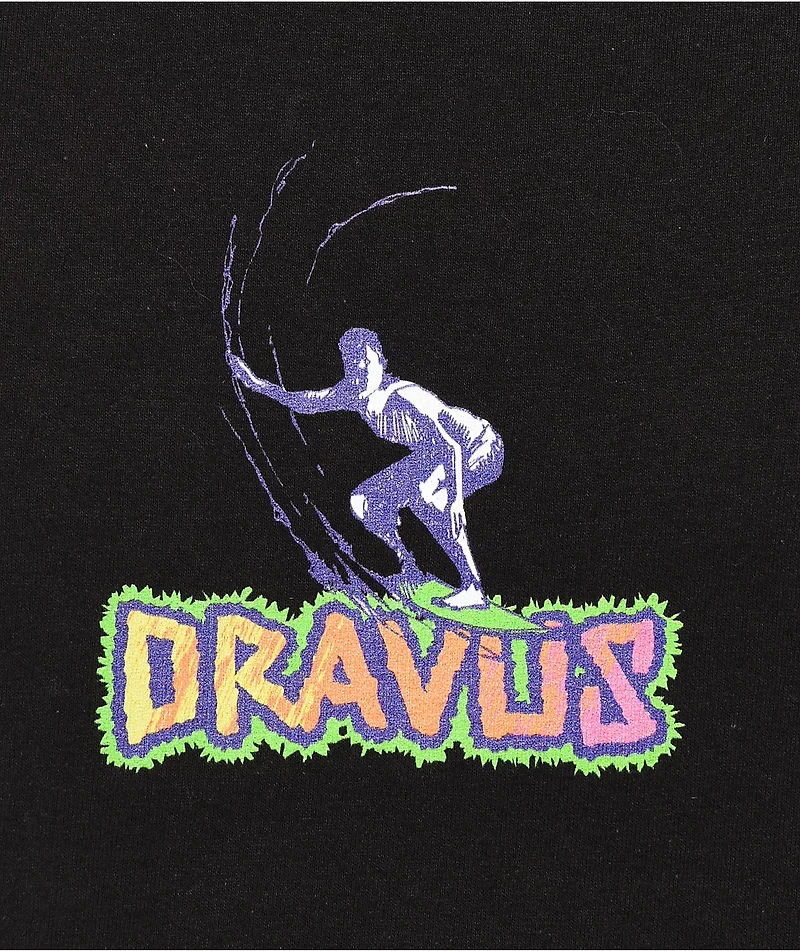 Dravus 80s Surf Black T-Shirt
