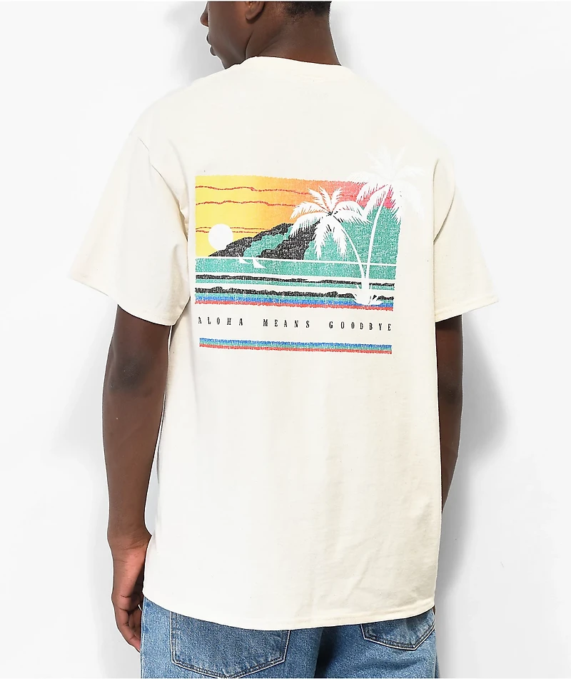 Dravus Aloha Means Goodbye Tan T-Shirt