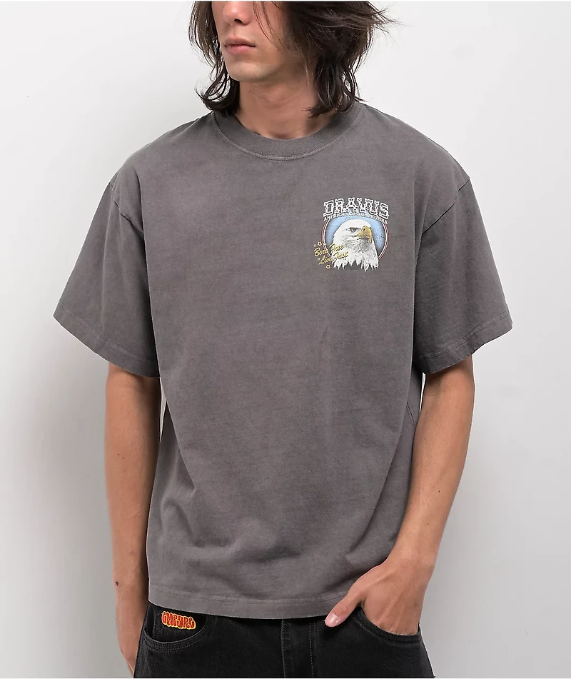 Dravus Americana Grey Wash T-Shirt