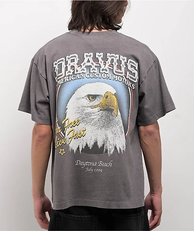 Dravus Americana Grey Wash T-Shirt