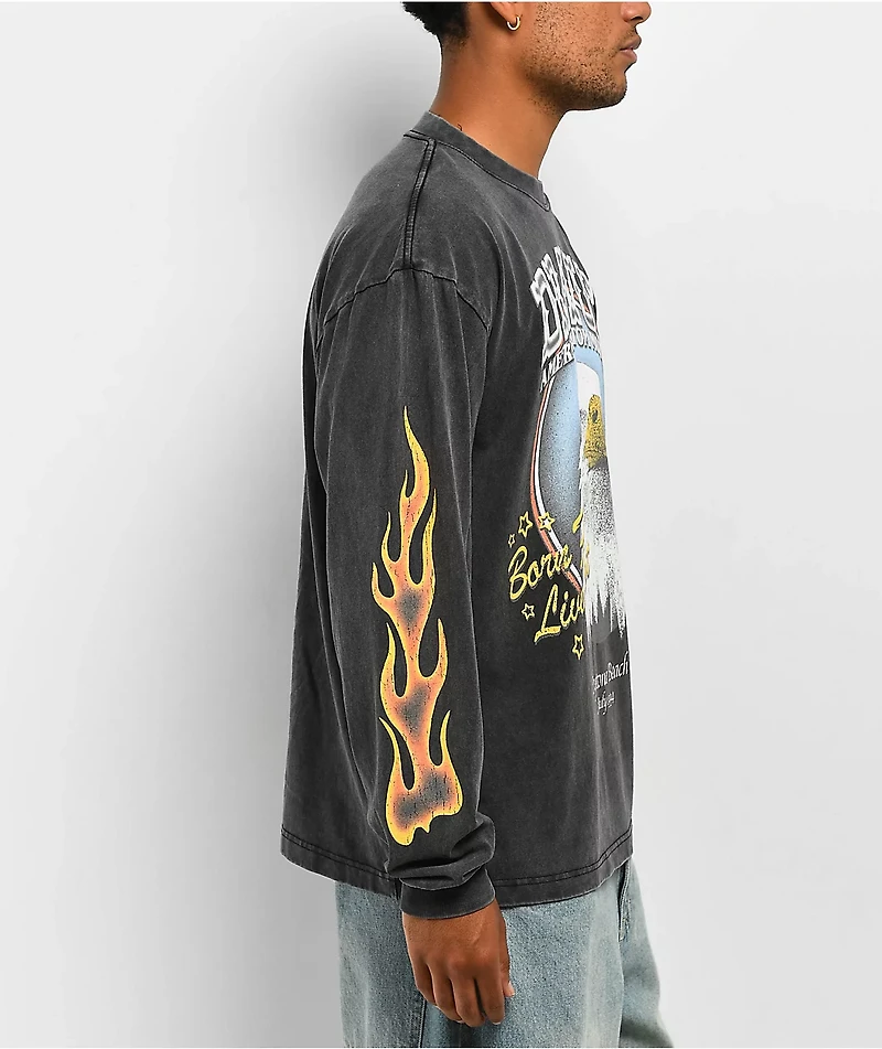 Dravus Americana Vintage Black Long Sleeve T-Shirt