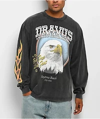 Dravus Americana Vintage Black Long Sleeve T-Shirt