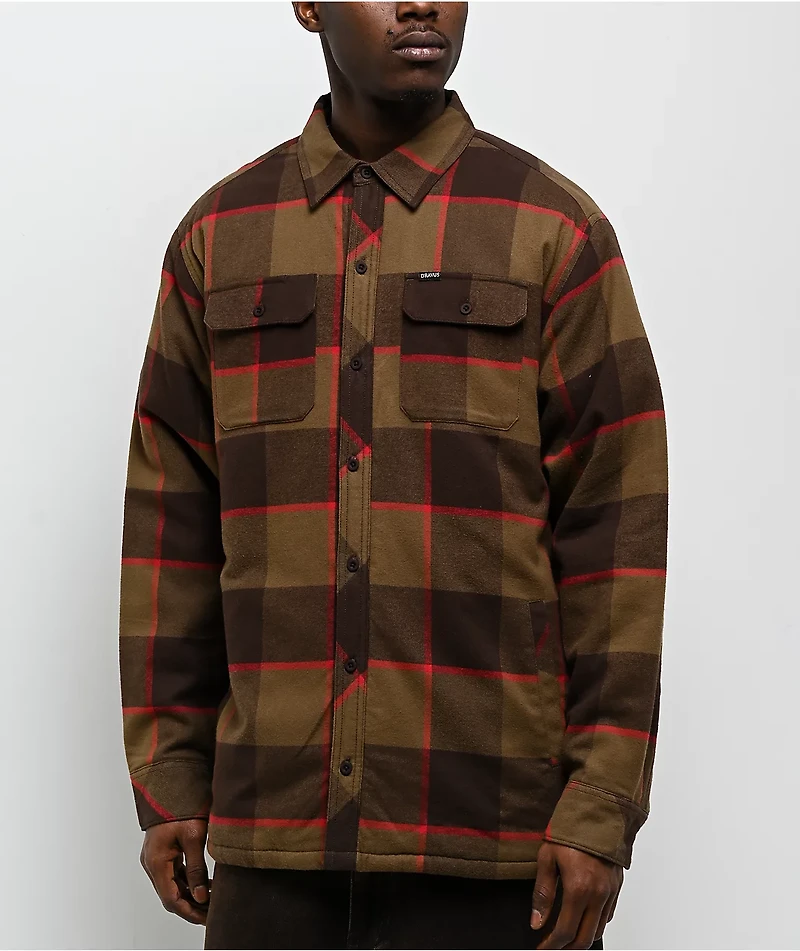 Dravus Brown Sherpa Flannel Jacket