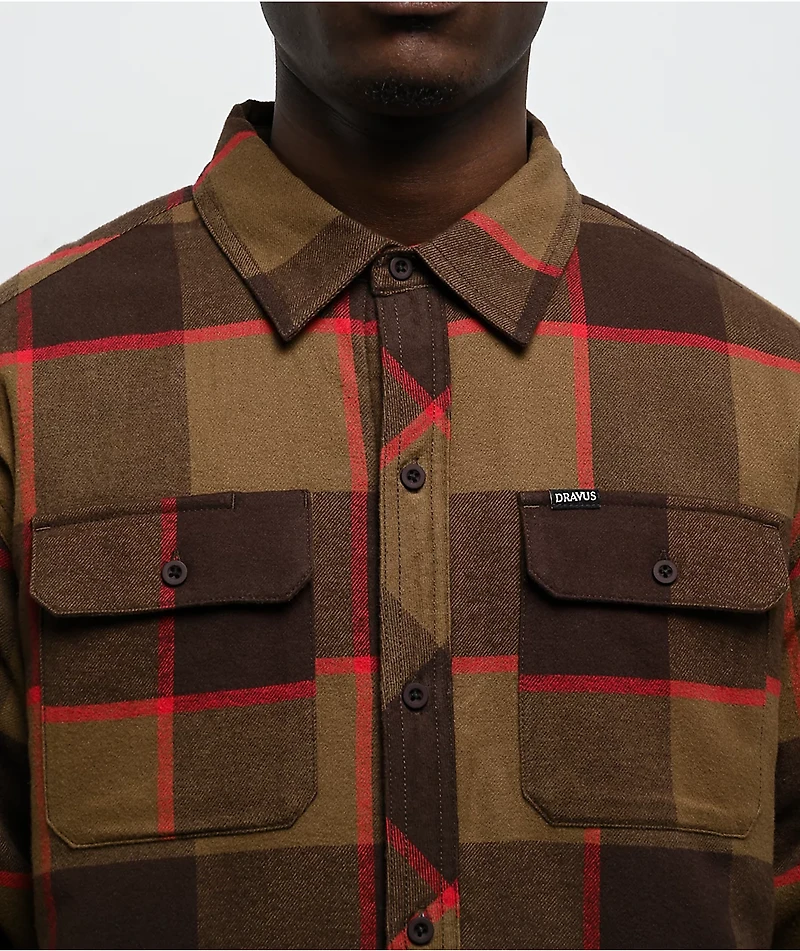 Dravus Brown Sherpa Flannel Jacket