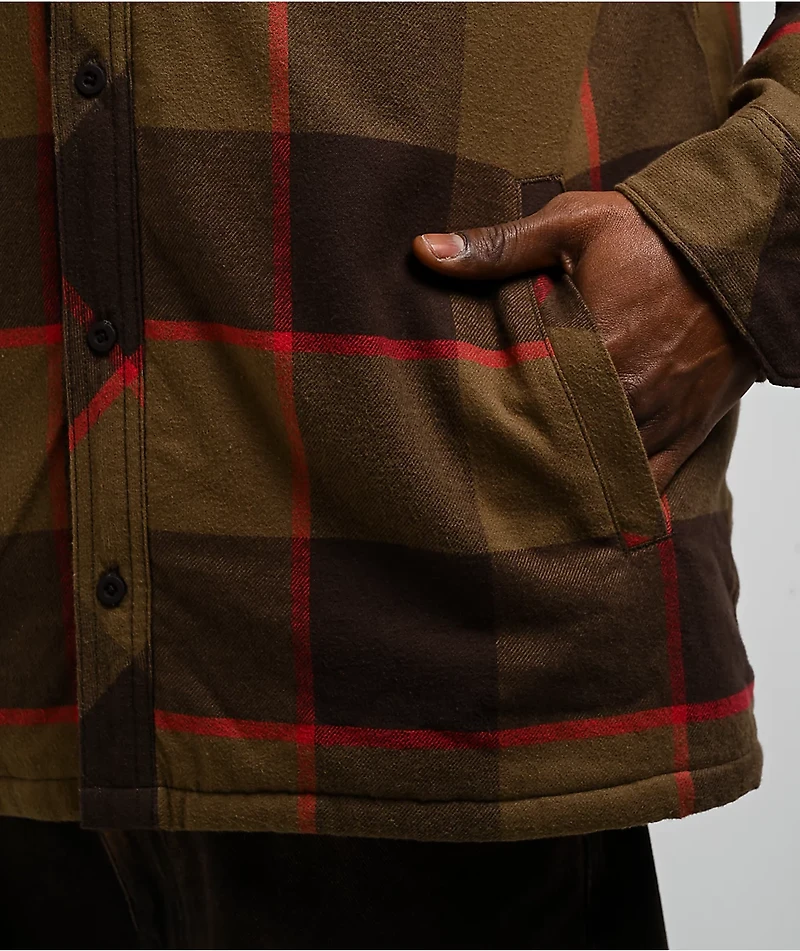Dravus Brown Sherpa Flannel Jacket