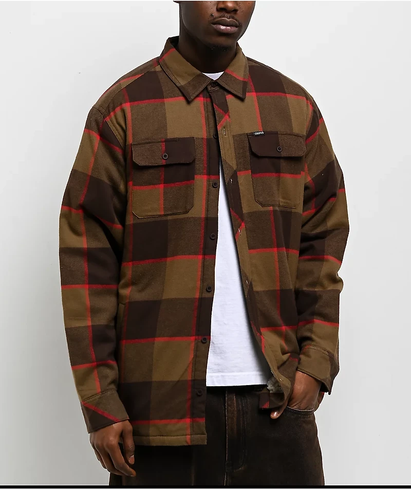 Dravus Brown Sherpa Flannel Jacket