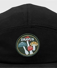 Dravus Catch Black Canvas 5 Panel Strapback Hat