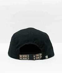 Dravus Catch Black Canvas 5 Panel Strapback Hat