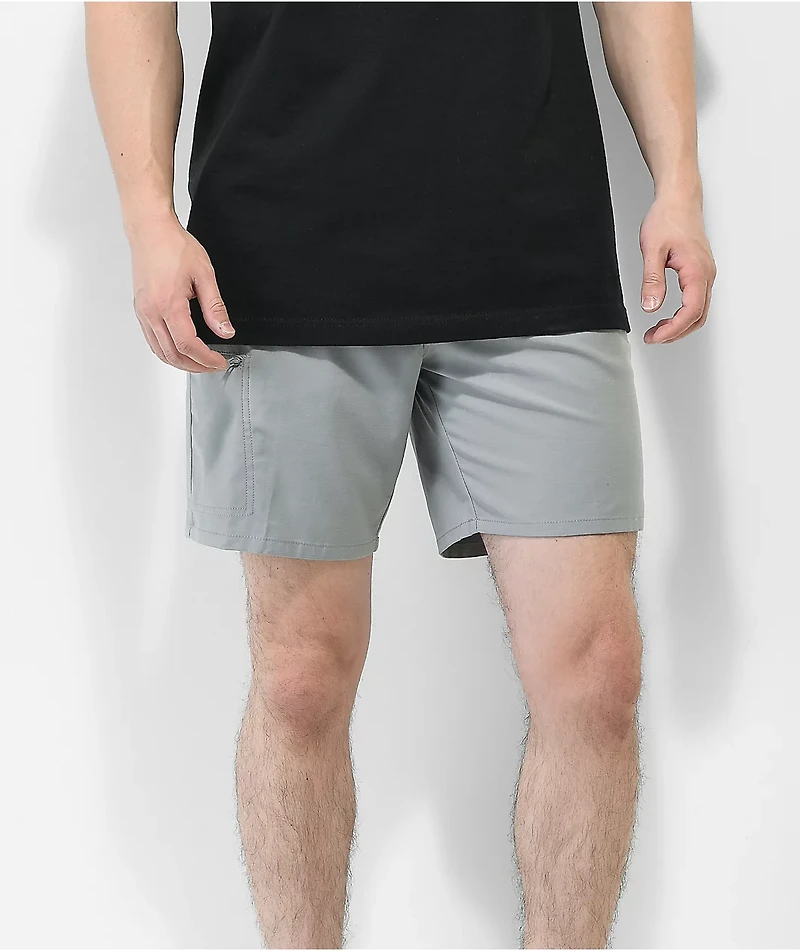 Dravus Crow Grey Hybrid Shorts 18"