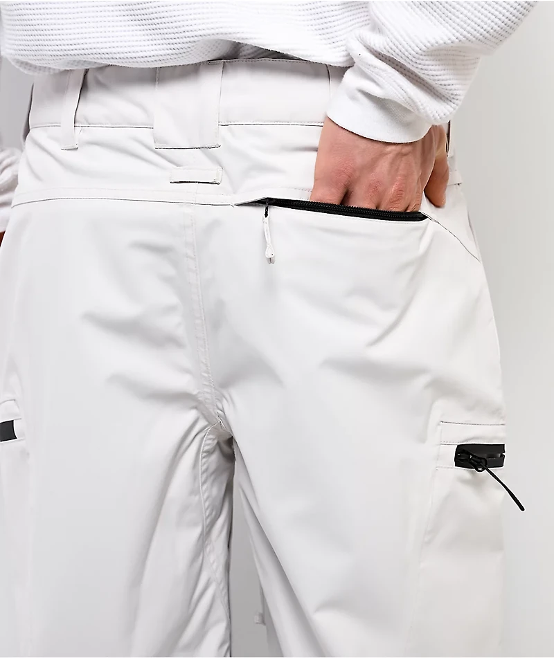 Dravus Cypress White & Black 15K Cargo Snowboard Pants