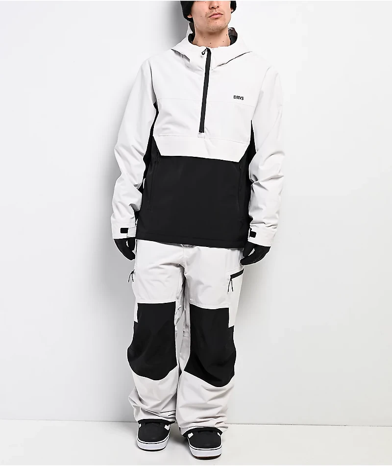 Dravus Cypress White & Black 15K Cargo Snowboard Pants