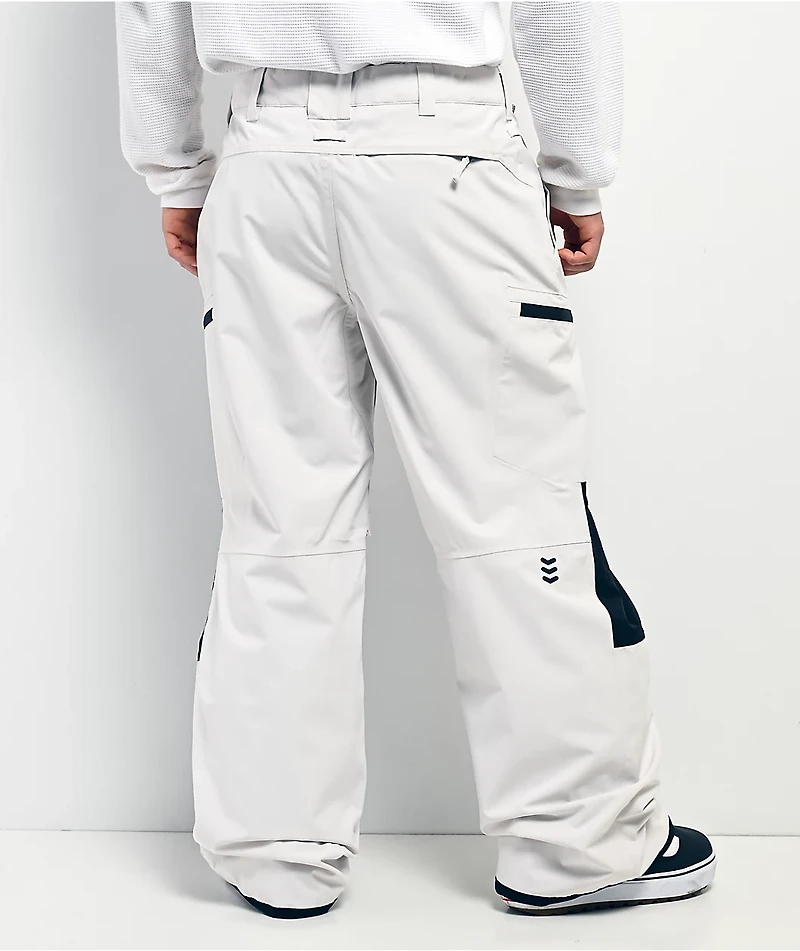 Dravus Cypress White & Black 15K Cargo Snowboard Pants