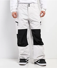 Dravus Cypress White & Black 15K Cargo Snowboard Pants
