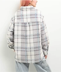 Dravus Eclipse Brown, White, & Blue Flannel Shirt