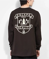 Dravus Escape Reality Brown Long Sleeve T-Shirt