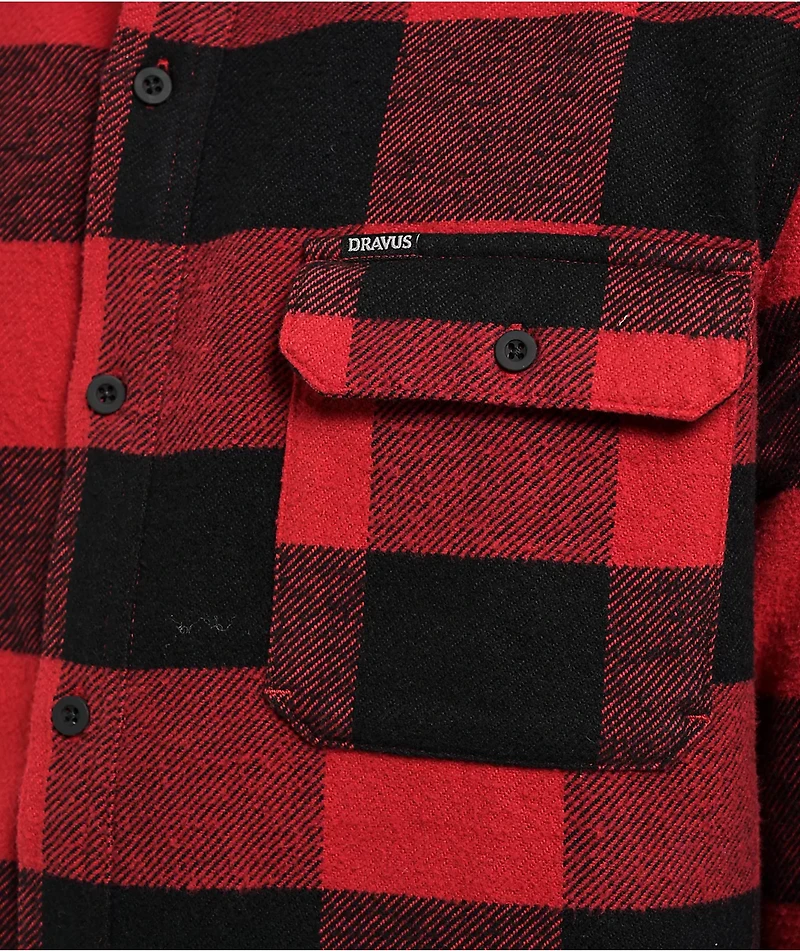 Dravus Essential Red and Black Flannel Shirt