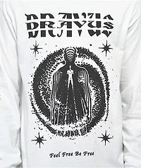 Dravus Feel Free Be White Long Sleeve T-Shirt