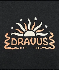 Dravus Flowers Black Long Sleeve T-Shirt