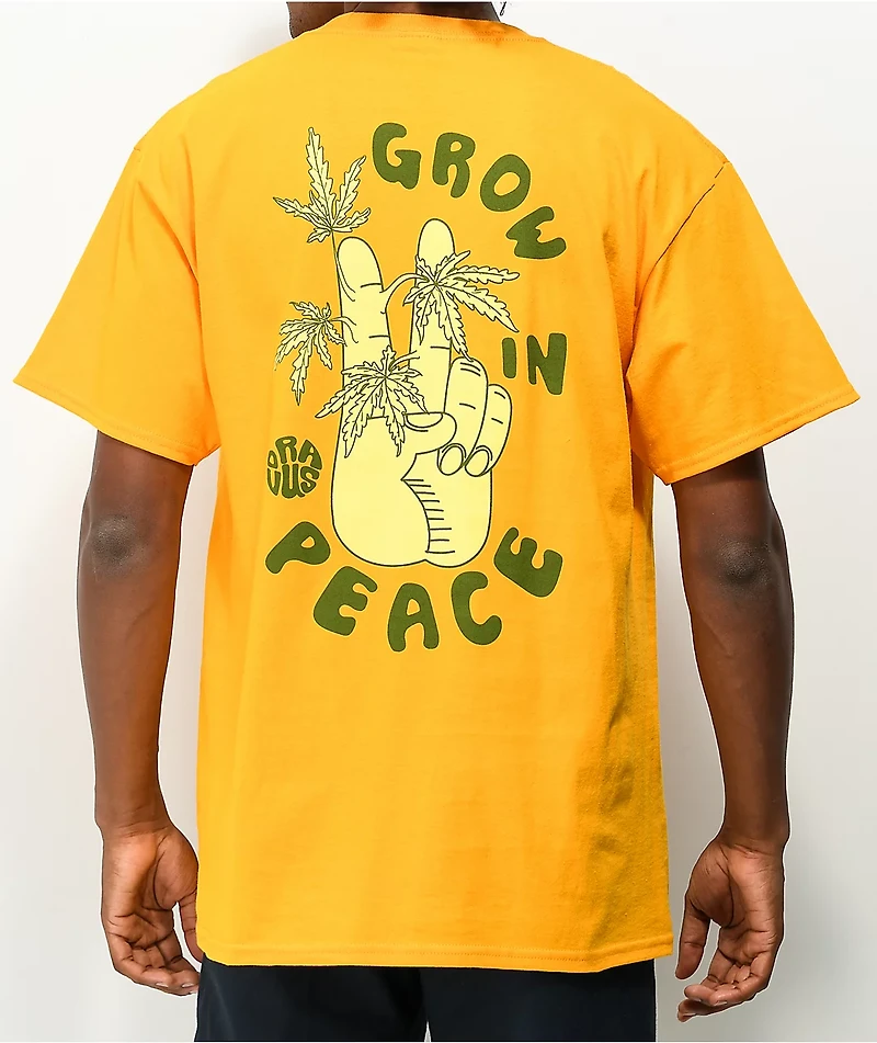 Dravus Grow Peace Orange T-Shirt