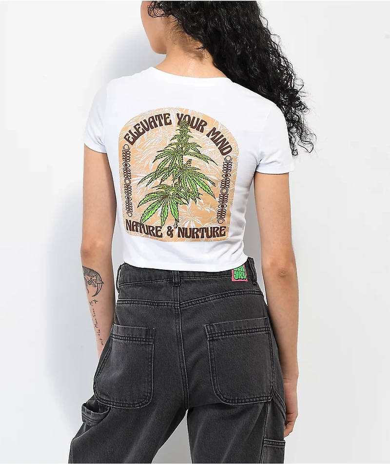 Dravus Hemp White Crop T-Shirt