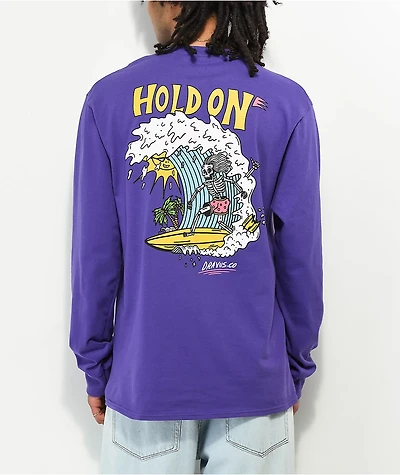 Dravus Hold On Purple Long Sleeve T-Shirt