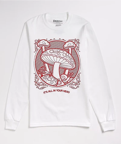 Dravus Your Head White Long Sleeve T-Shirt