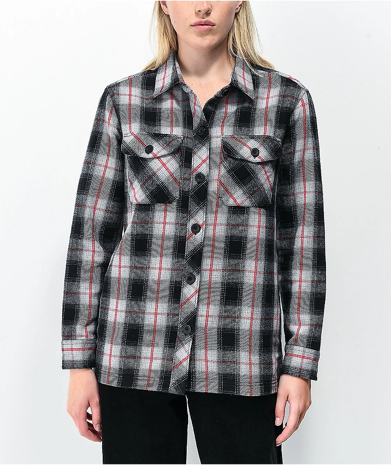 Dravus Jairn Grey & Red Flannel Shirt