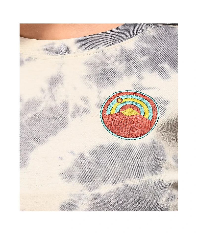 Dravus Joane Outdoorsy Grey Tie Die Knot Front T-Shirt