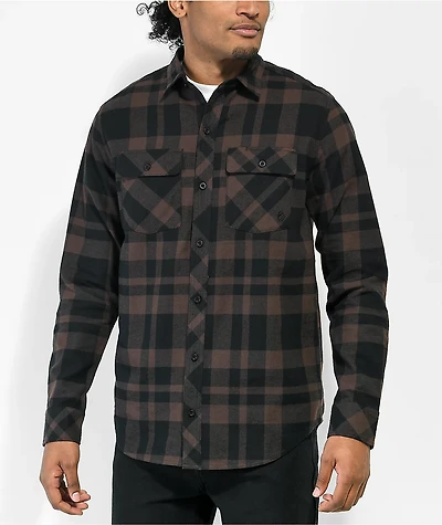 Dravus Lager Woven Brown Flannel Shirt