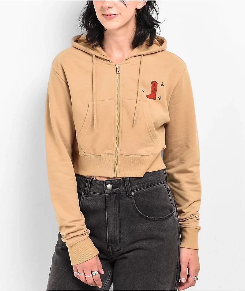 Dravus Lil Red Natural Crop Hoodie