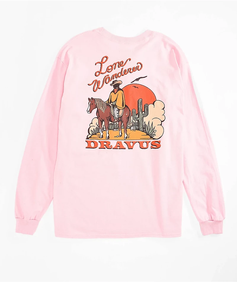Dravus Lone Wanderer Pink Long Sleeve T-Shirt