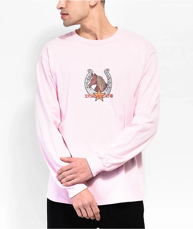 Dravus Lone Wanderer Pink Long Sleeve T-Shirt