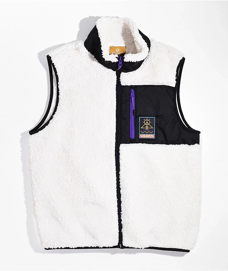 Dravus Marinda Beige Sherpa Vest