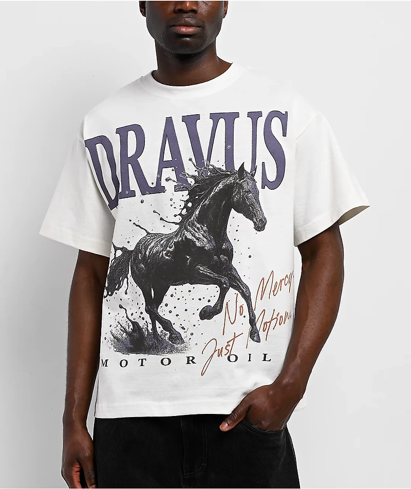 Dravus Mercy Off White Boxy T-Shirt