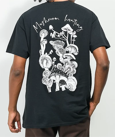 Dravus Mushroom Hunting Black T-Shirt