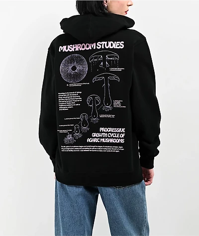 Dravus Mushroom Studies Black Hoodie