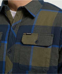 Dravus Navy Sherpa Flannel Jacket