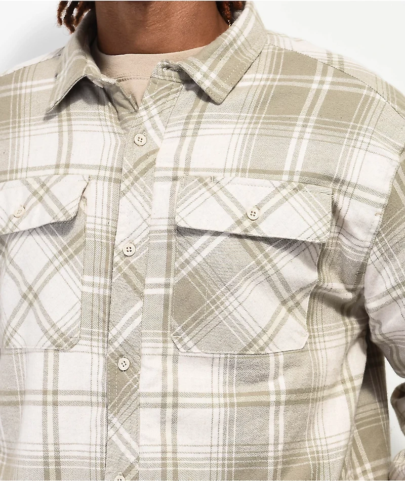 Dravus Oatmeal Sherpa Flannel Shacket