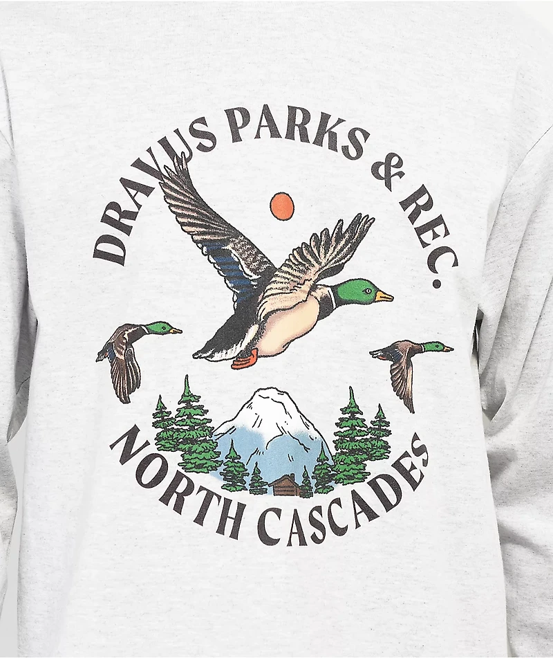 Dravus Parks & Rec Grey Long Sleeve T-Shirt