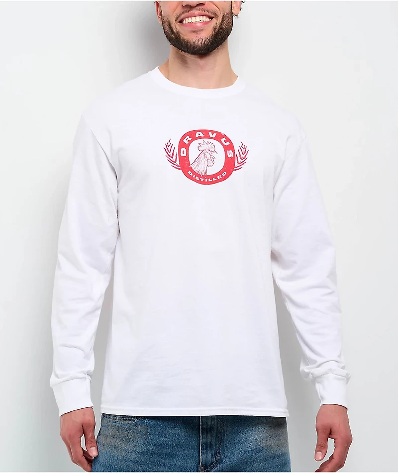 Dravus Pecking Order White Long Sleeve T-Shirt