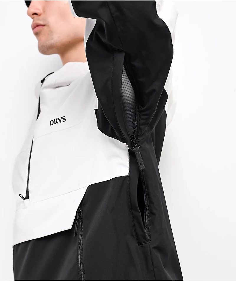 Dravus Pine Ridge White & Black 15K Anorak Snowboard Jacket