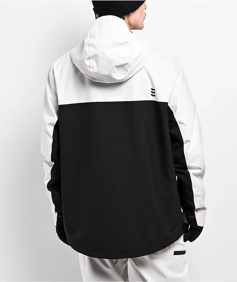 Dravus Pine Ridge White & Black 15K Anorak Snowboard Jacket