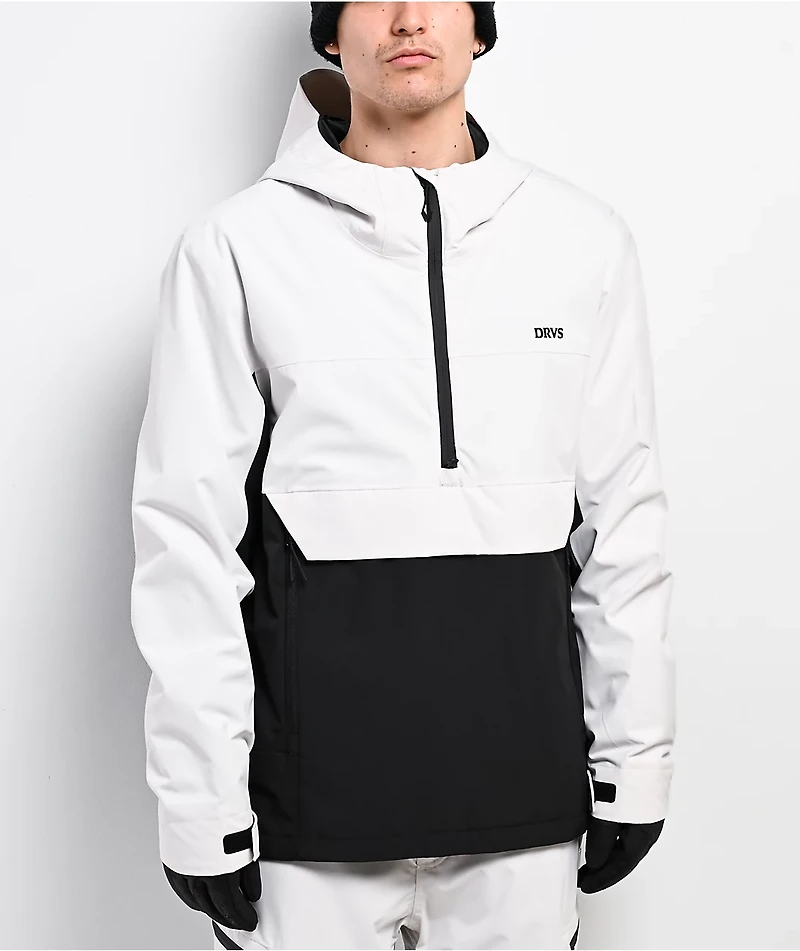 Dravus Pine Ridge White & Black 15K Anorak Snowboard Jacket