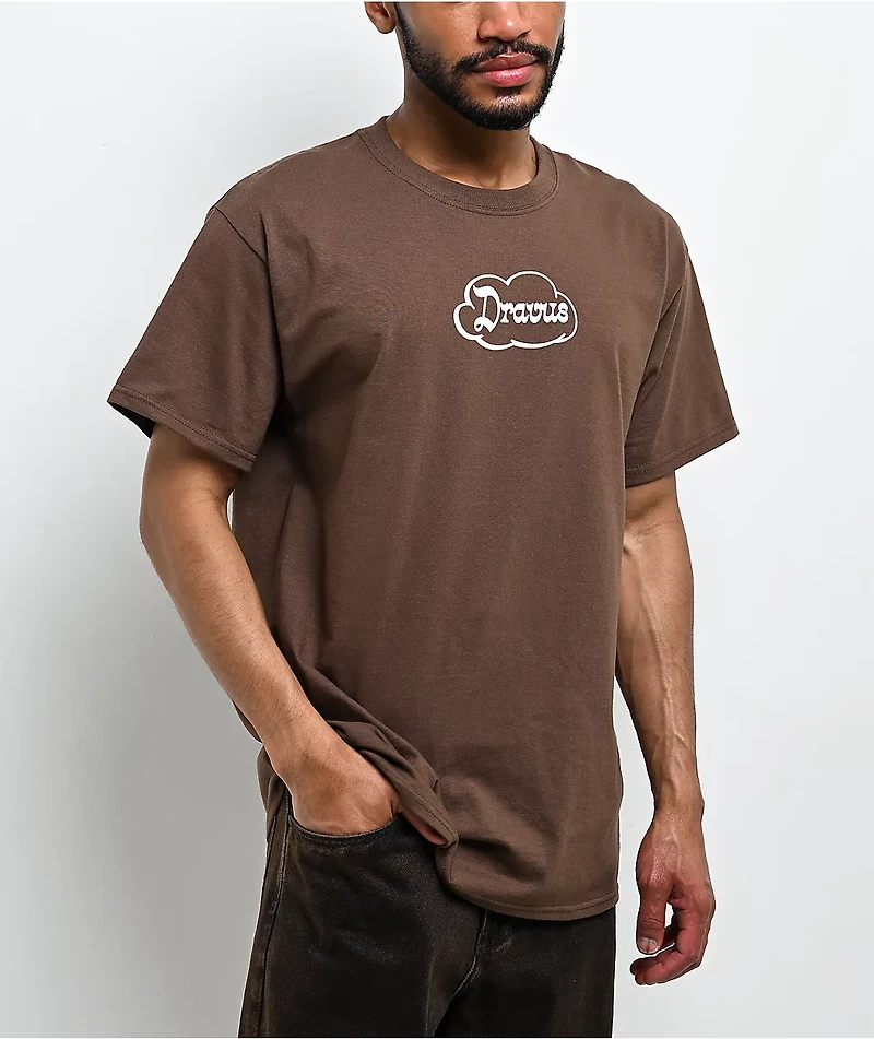 Dravus Positive Message Brown T-Shirt