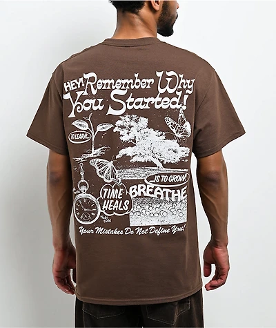 Dravus Positive Message Brown T-Shirt