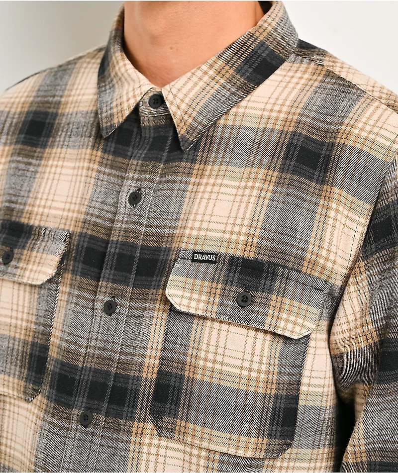 Dravus Required Brown & Navy Flannel Shirt