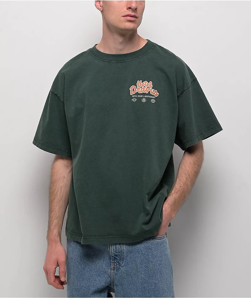 Dravus Retro Hotel Green T-Shirt