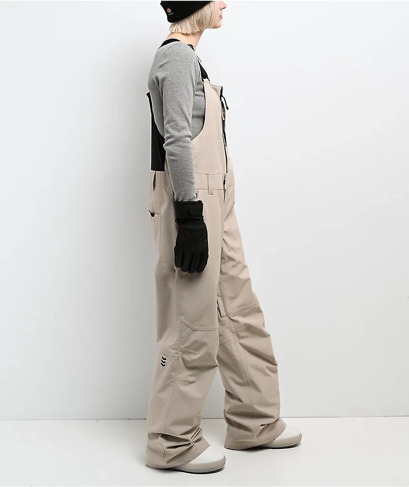 Dravus Rhododendron Khaki 15K Bib Snowboard Pants