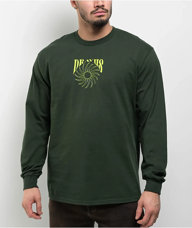 Dravus Run In The Sun Green Long Sleeve T-Shirt